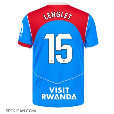 Muški Nogometni Dres Atletico Madrid Clement Lenglet #15 Rezervni 2025-26 Kratak Rukav Muški Nogometni Dres Atletico Madrid Clement Lenglet #15 Rezervni 2025-26 Kratak Rukav